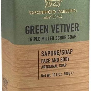Saponificio Varesino green vetiver scrub soap 300g
